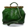 Bolso mujer de cuero doctor bag bolso doctor en piel bolso de espalda verde
