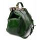 Damen leder doktor bag doctorbag handtasche shultertasche grun