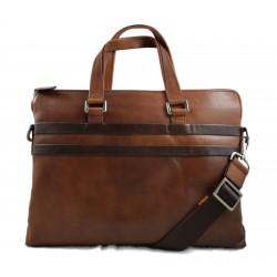 Leather satchel messenger men ladies bag handbag shoulder bag notebook tablet ipad bag brown