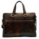 Leather satchel messenger men ladies bag handbag shoulder bag notebook tablet ipad bag dark brown