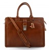 Leather briefcase office document bag business bag executive VIP briefcase honey