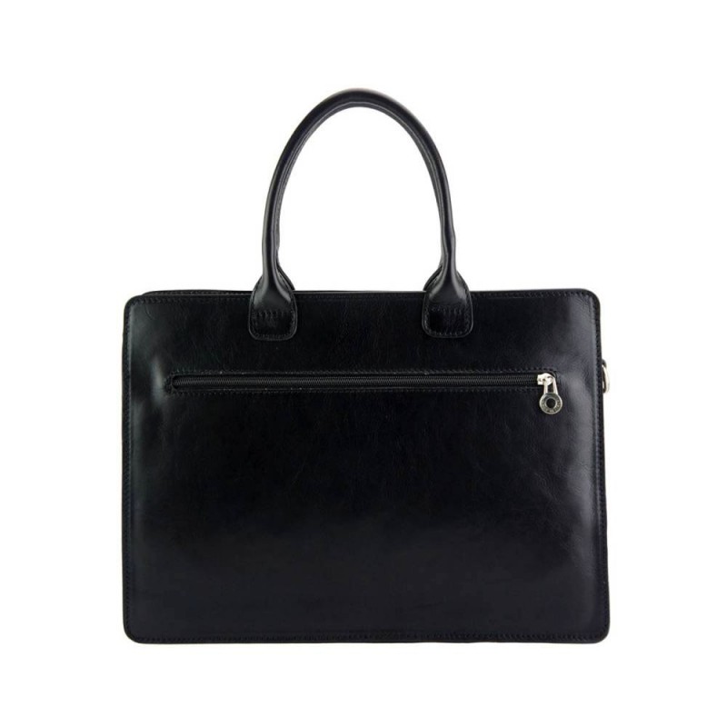 Leather briefcase office shoulder bag business bag briefcase black