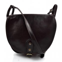 Borsa donna pelle tracolla a spalla testa moro