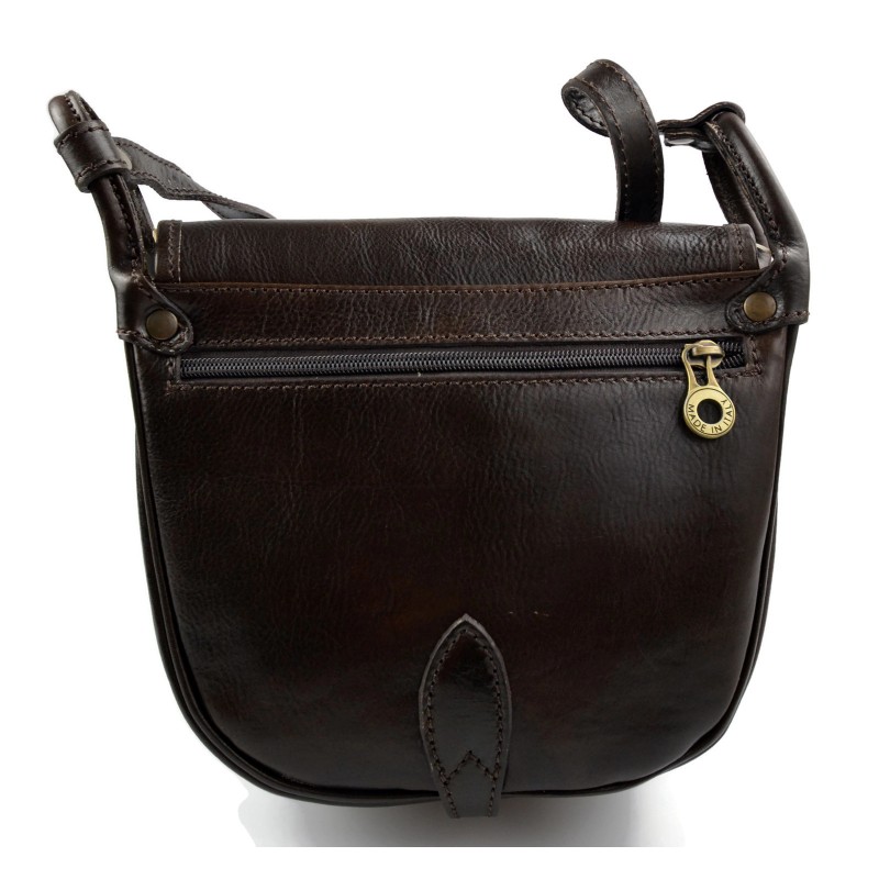 Ladies handbag leather bag clutch hobo bag dark brown