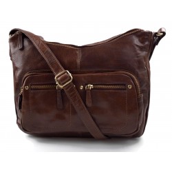 Sac cuir femme brun sac en cuir d'èpaule bandoulierè en cuir