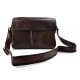 Bolso tableta piel bolso ipad piel bolso messenger bolso hombre piel bolso de mujer bolso de espalda marron oscuro