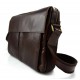 Bolso tableta piel bolso ipad piel bolso messenger bolso hombre piel bolso de mujer bolso de espalda marron oscuro