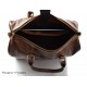 Duffle bag leather small duffel genuine leather travel bag dark brown