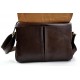 Leather satchel mens messenger ladies handbag ipad tablet leather bag dark brown