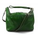 Bolsa de viaje deportiva mujer bolsa de hombro maleta bolso equipaje de piel genuina verde