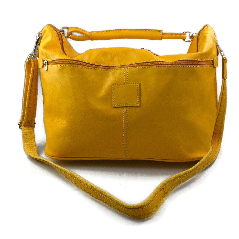 Bolsa de viaje piel mujer hombre maleta viaje bolsa equipaje cuero italiano  bolsa de viaje bolso deportivo bolsa cabina amarillo bolso mano -   España