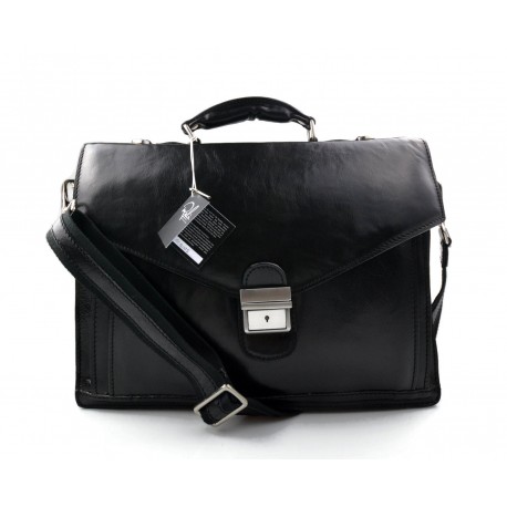 Sac a main cuir bandoulière homme femme messenger noir