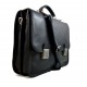 Mens leather bag shoulder bag genuine leather briefcase black