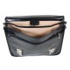 Mens leather bag shoulder bag genuine leather briefcase black