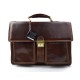 Leather briefcase business bag conference bag satchel brown