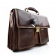 Leather briefcase business bag conference bag satchel brown