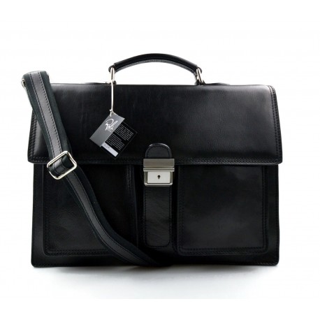 Bolso cartera de cuero bolso de cuero bolso hombre bolso mujer negro