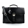 Sac serviette mallette à main cuir bandoulière en cuir sac en cuir noir