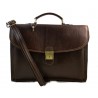 Sac à main en cuir bandoulière sac homme femme messenger brun foncè