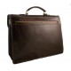 Leather briefcase office bag men ladies bag business dark brown