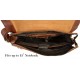Genuine italian leather shoulderbag notebook messenger bag ipad laptop ladies men brown
