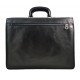 Leather briefcase business bag conference bag satchel black