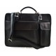 Leather messenger bag briefcase shoulder bag carry on black