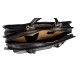 Leather messenger bag briefcase shoulder bag carry on black