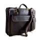 Leather messenger bag briefcase shoulder bag carry on dark brown