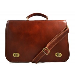Sac serviette mallette à main cuir vèritable organisateur sacoche brun