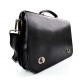 Borsa messenger uomo donna vera pelle messenger cartella nero