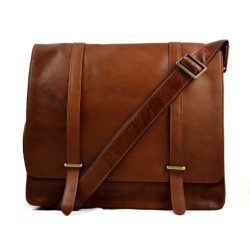 Bolso messenger marron de piel bandolera de cuero bolso cartero bolso de hombre piel cartera mujer