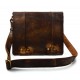 Borsa pelle vintage uomo donna borsa messenger marrone tracolla pelle