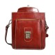 Borsello uomo borsa postino spalla tracolla vera pelle rosso hobo bag