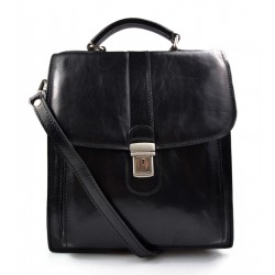 Bolso de hombre bolso de mujer bandolera de cuero negro cartero cuero genuino hobo bag bolso de espalda