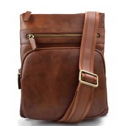 Bolso de cuero de mujer bolso de hombre bandolera de piel marron hobo bag cartero de cuero