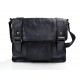 Black leather satchel shoulder bag leather retro satchel mens women vintage messenger