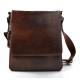Sac en cuir sac marron à bandoulière homme femme sac d'épaule bandoulière en cuir