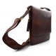 Sac en cuir sac marron à bandoulière homme femme sac d'épaule bandoulière en cuir