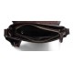 Sac en cuir sac marron foncè à bandoulière homme femme sac d'épaule bandoulière en cuir
