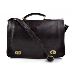 Leather mens messenger women messenger leather bag mens leather bag shoulder bag dark brown