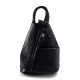 Bolso de cuero genuino mochila de hombre de piel mochila de mujer negro