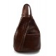 Leather backpack ladies mens leather travel bag weekender sport bag brown