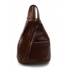 Leather backpack ladies mens leather travel bag weekender sport bag brown
