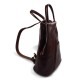 Leather backpack ladies mens leather travel bag weekender sport bag brown