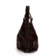 Leather backpack ladies mens leather travel bag weekender sport bag brown
