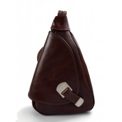 Bolso de viaje de cuero bolso de hombre bolso de mujer de piel mochila de cuero marron