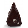 Sac à dos bandoulière en cuir sac homme femme sac hobo marron
