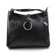 Leather ladies handbag shoulder bag luxury bag women handbag made in Italy women handbag black