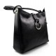 Leather ladies handbag shoulder bag luxury bag women handbag made in Italy women handbag black
